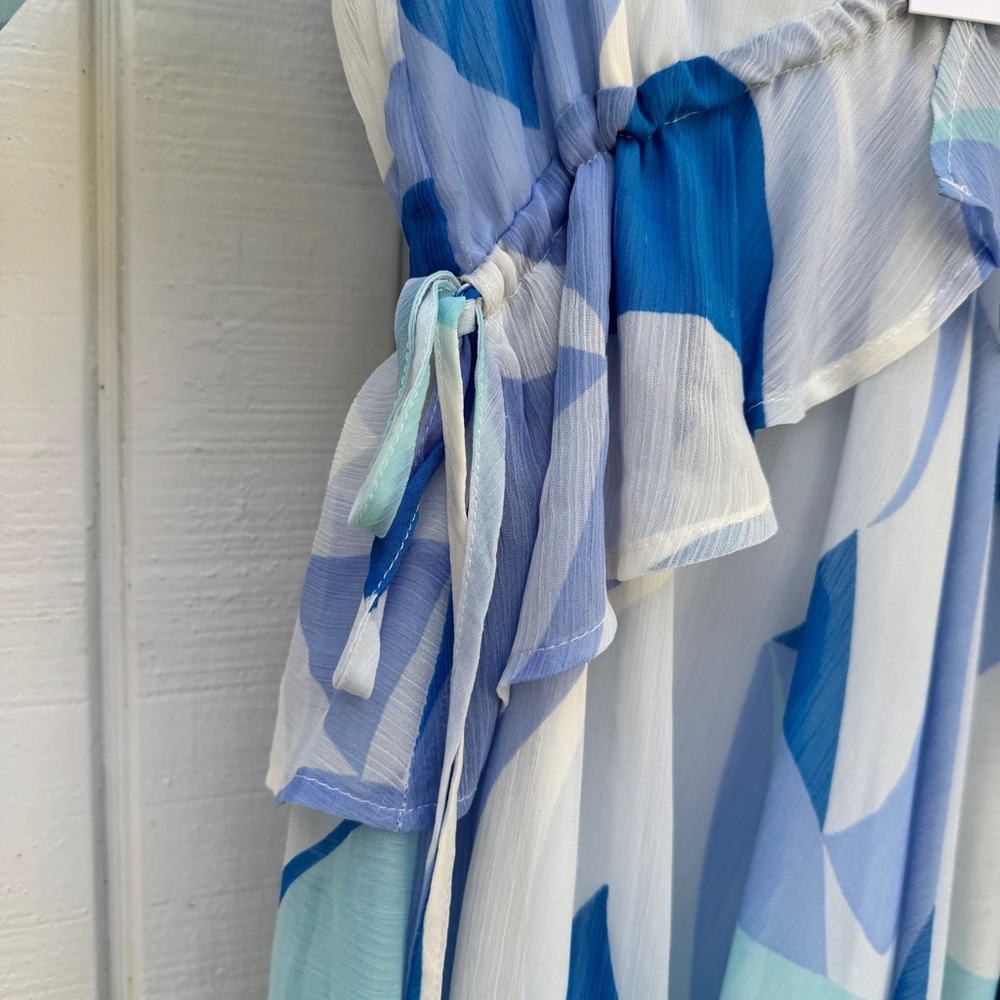 VICI Blue and White Patterned Dress - Picture 3 of 7
